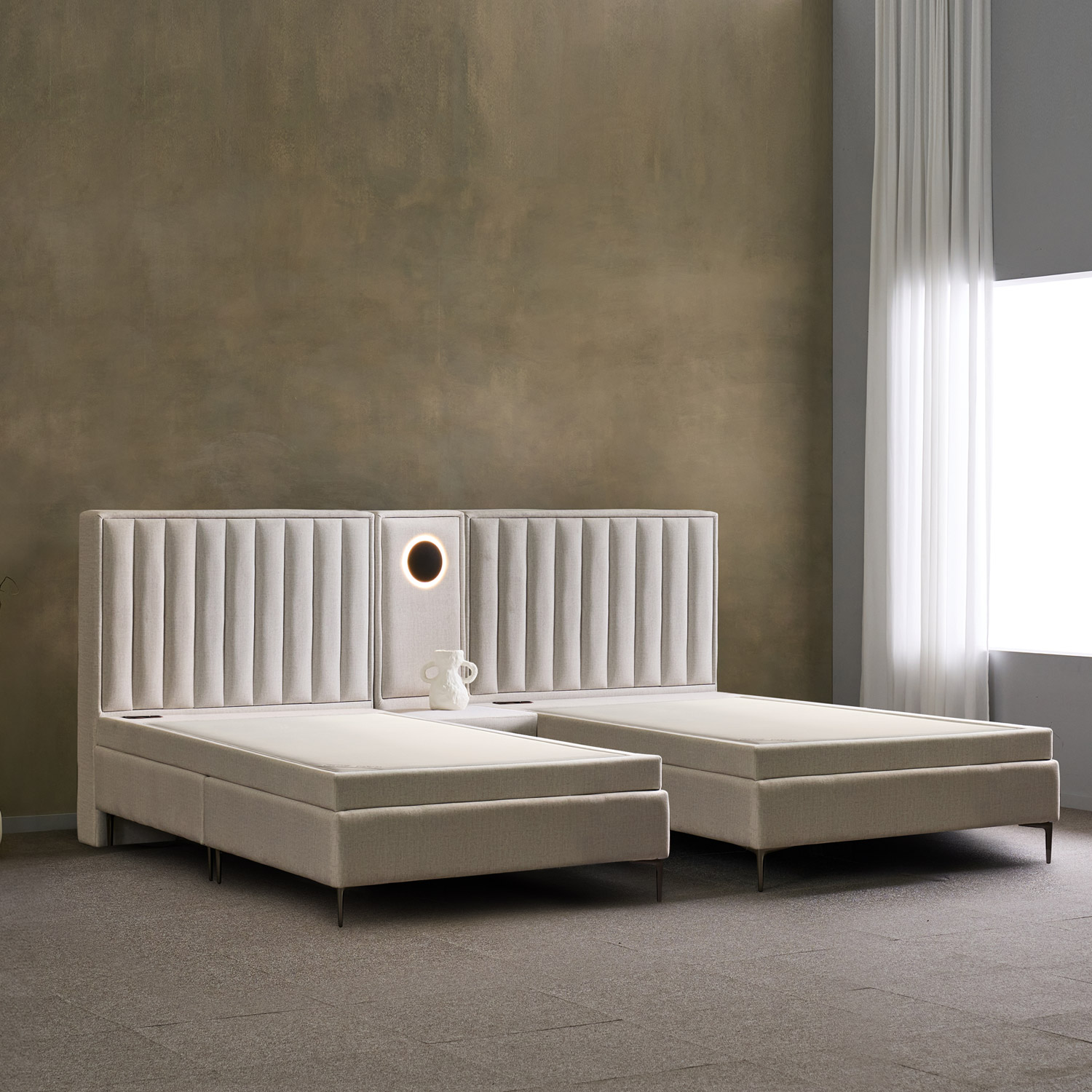 가보건강침대 황토 밀양흙침대 세라믹볼 돌침대 호텔식 슈퍼싱글 트윈 SS레오네SE(패널세트별도)