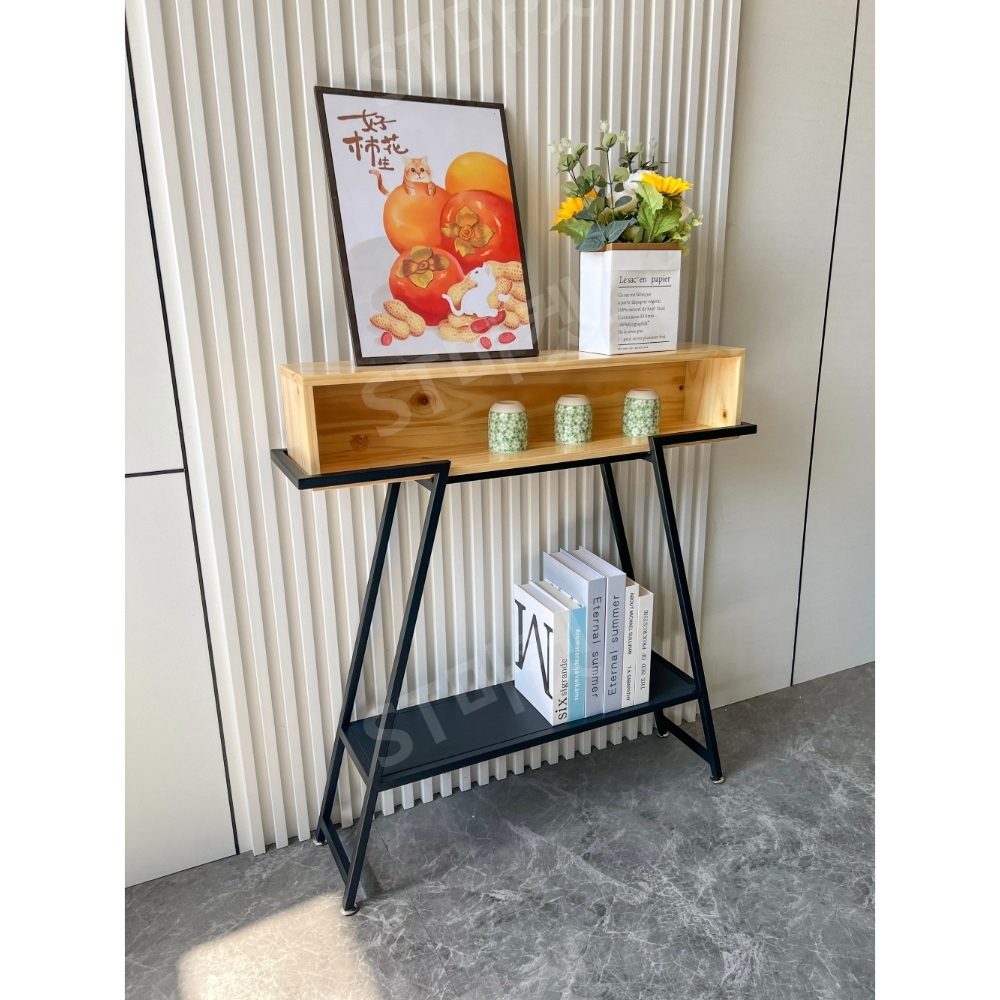 복도 끝 콘솔 현관테이블 긴 벽면 사이드 테이블 현관 테이블 수납선반 현관 소품 수납장 이미지 6