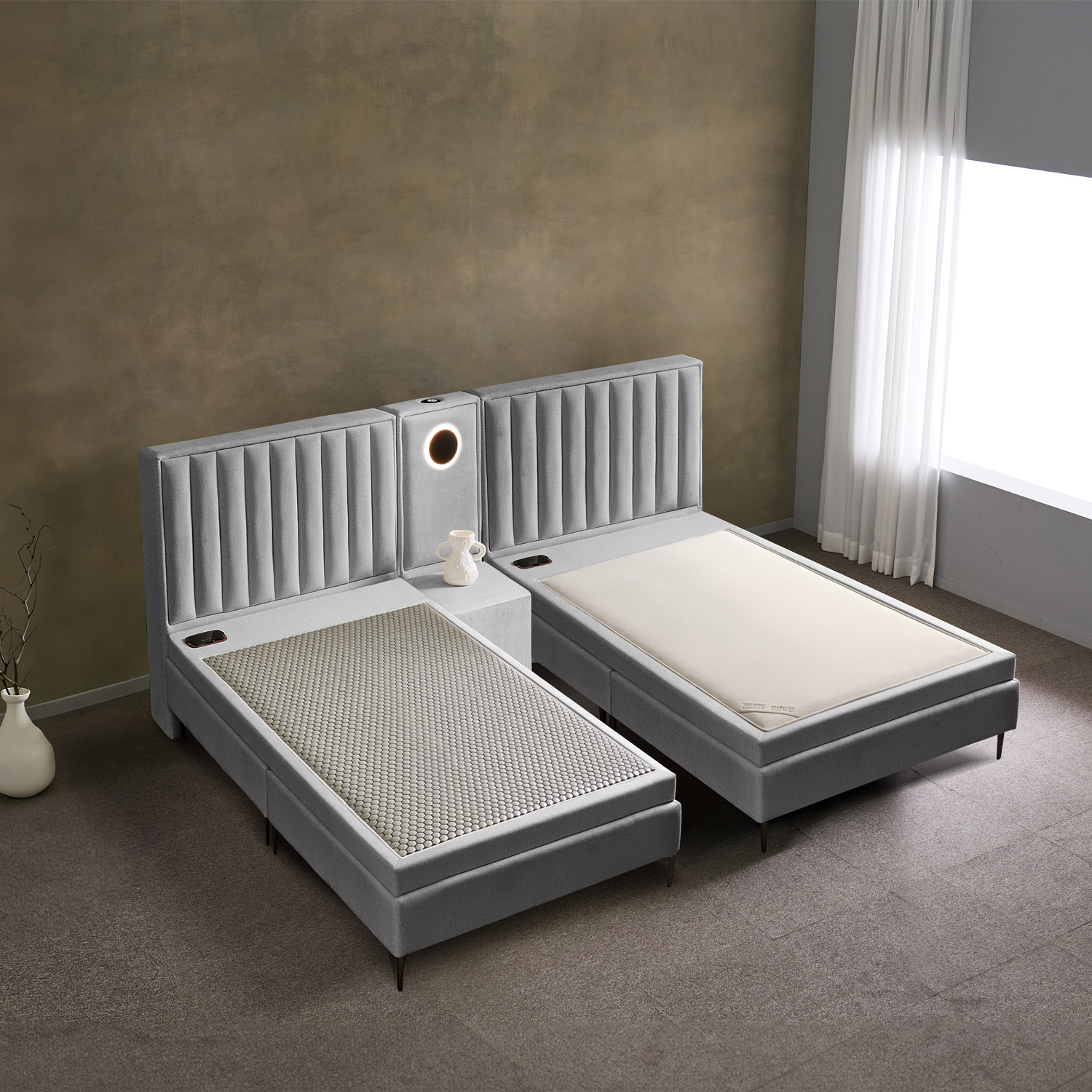 가보건강침대 황토 밀양흙침대 세라믹볼 돌침대 호텔식 슈퍼싱글 트윈 SS레오네SE(패널세트별도)