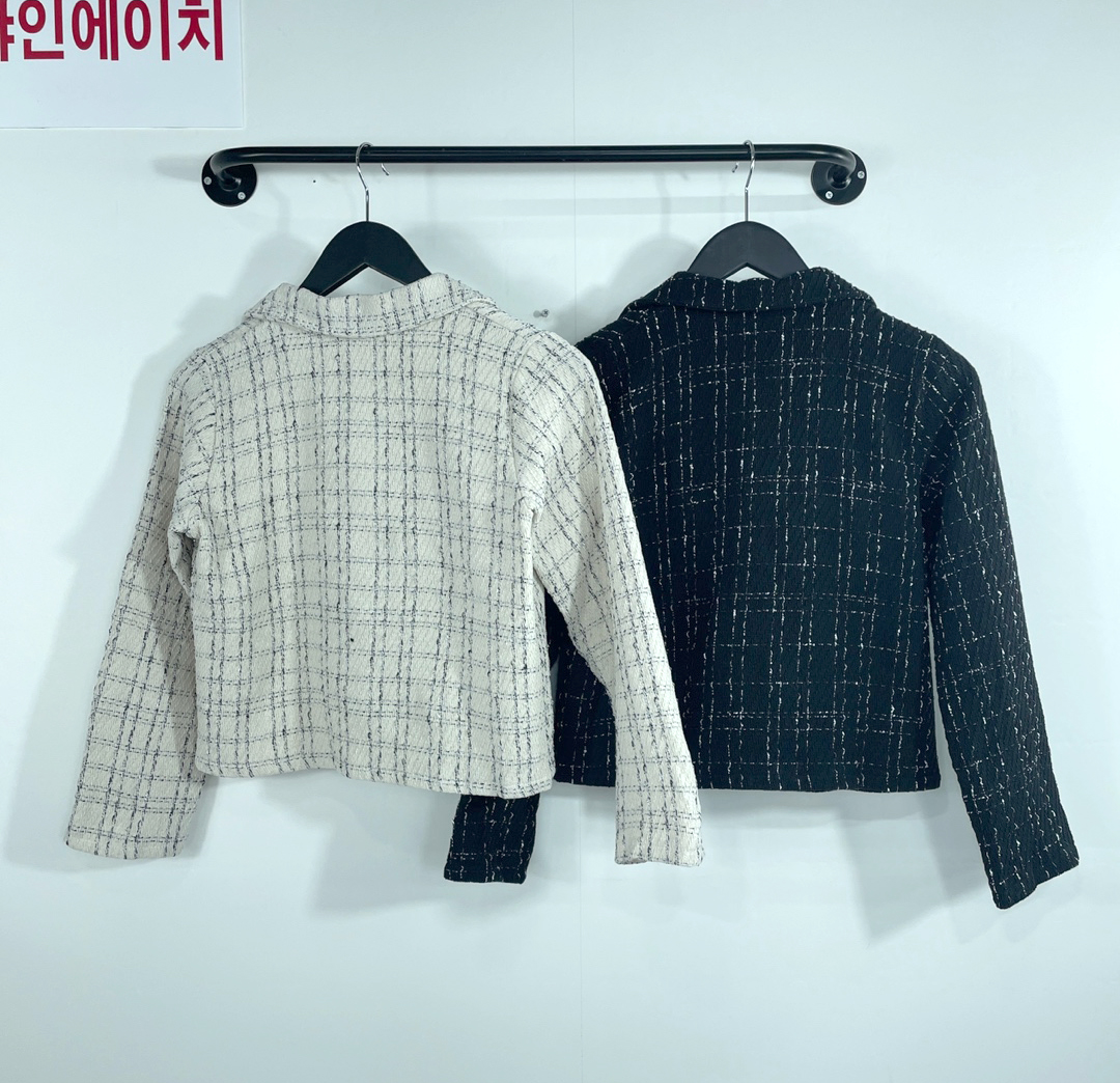 여자여자몰 휘뚜루마뚜루 체크 카라 트위드 숏자켓 봄 데일리 캐쥬얼자켓 이미지 7