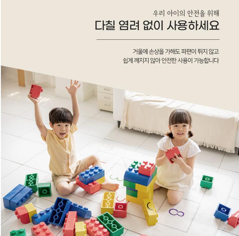아크릴 벽지 무타공 붙이는 거울 벽지 거울 타일 60cm - 상세 이미지 4