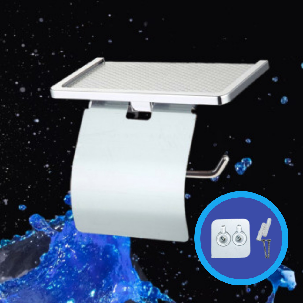 화장실 휴지걸이 욕실 휴지걸이 무타공 스텐 벽걸이형 선반형 니켈 크롬