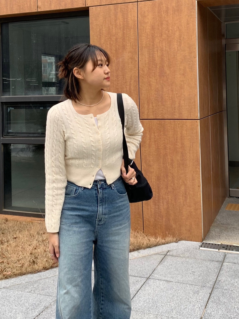 케이블가디건 캐시미어 스퀘어넥가디건 이미지 8