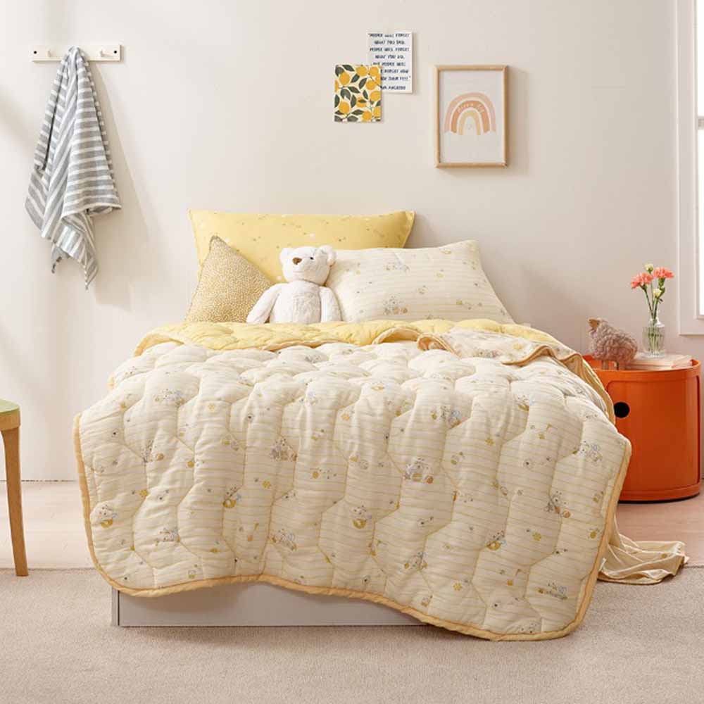 레노마홈 디즈니 모달100 꿀벌푸우 모달 Ss 차렵이불 먼지없는 알러지케어 어린이 이불