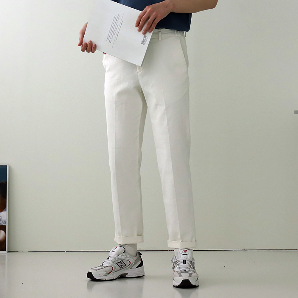 남자치노팬츠 허벅돼 밴딩 빅사이즈 남자슬랙스 - 상세 이미지 2