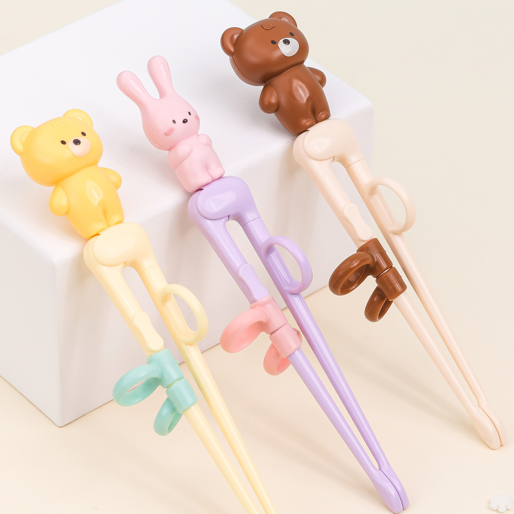 릴팡더스틱 맥스 유아 아기 첫 연습 젓가락 1단계 캐릭터 핑크토끼 곰 오른손 왼손 이미지 7