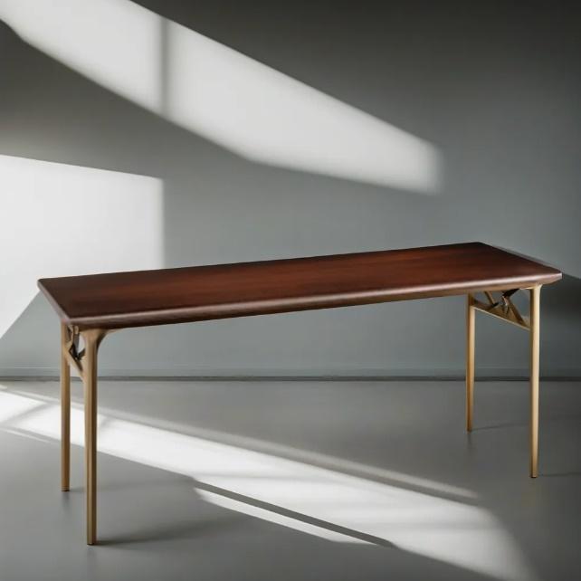 월넛 튼튼한 접이식 테이블 1200x450 전시회 테이블 박람회 테이블