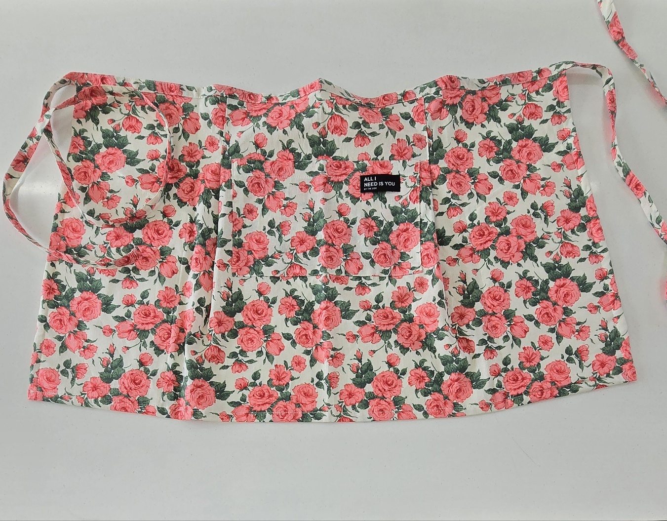 타올을 품은 린넨 앞치마 에이프런