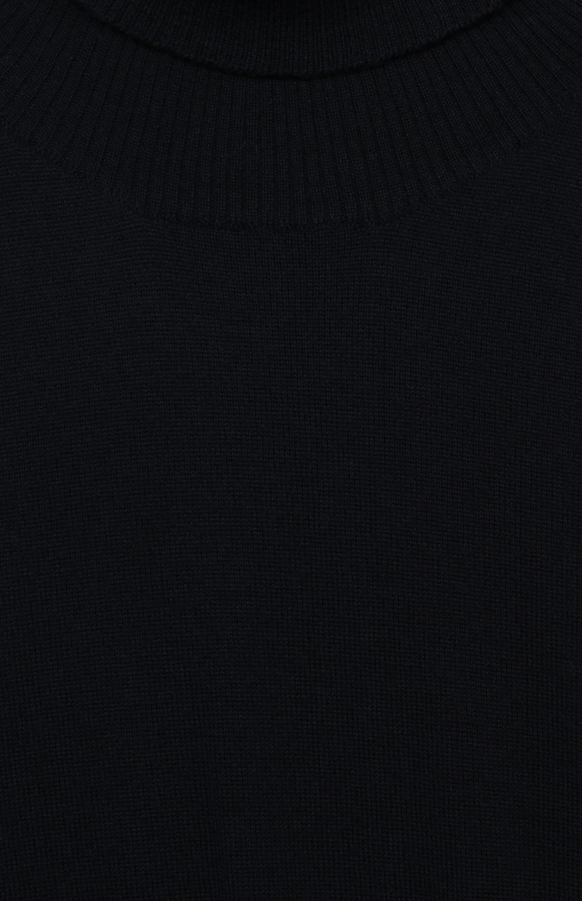 스톤아일랜드 7316503A4 V0029 패치 터틀넥 블랙 키즈 니트 : Pitti Milan