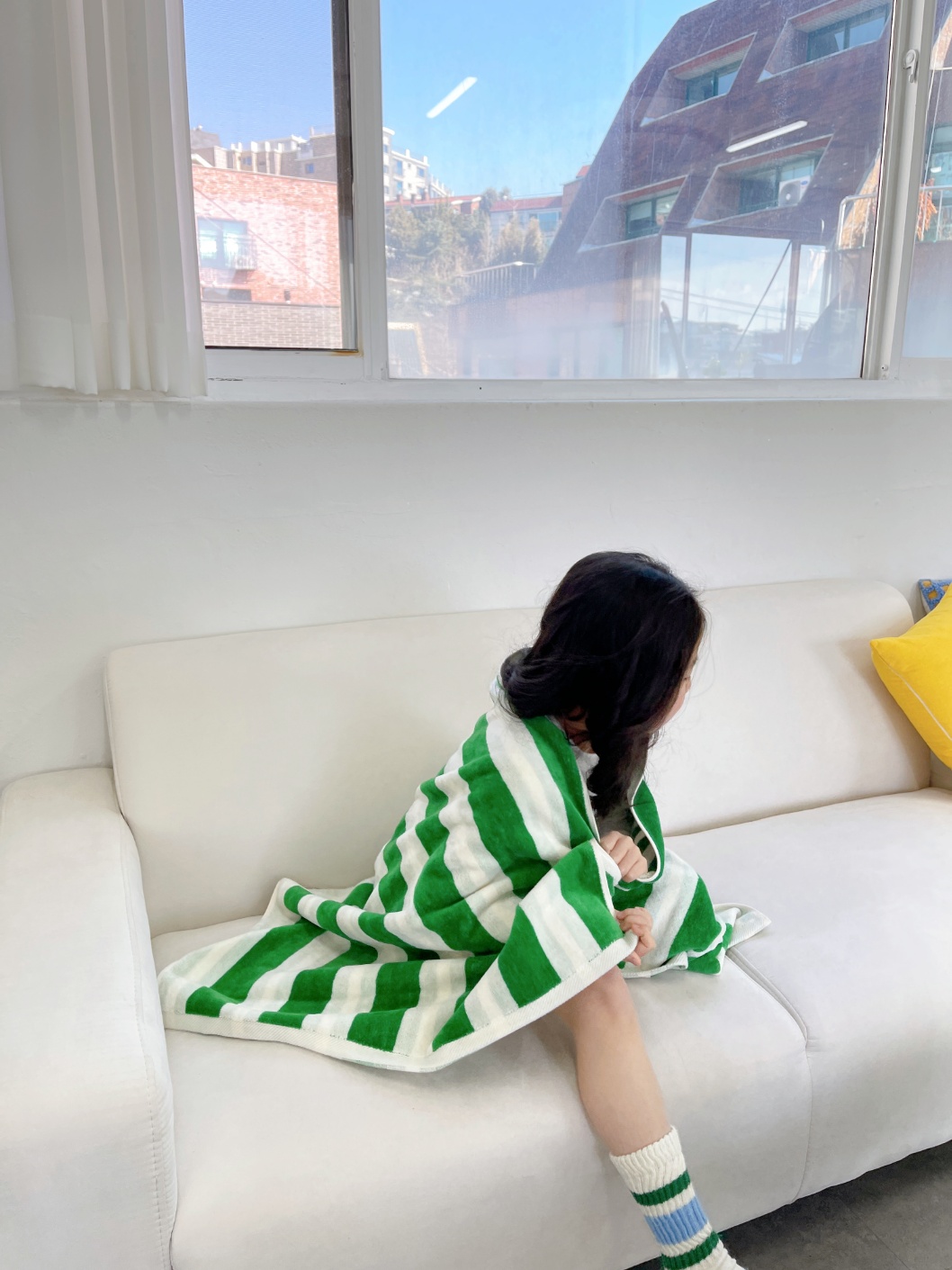 대형 스트라이프 비치타월 바스타월 인테리어 블랭킷