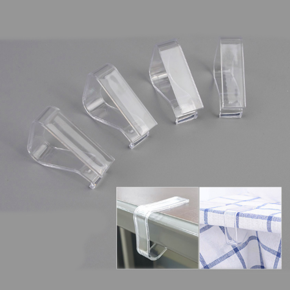 테이블시트고정클립4P 테이블고정투명고정핀 식탁보테이블보 소