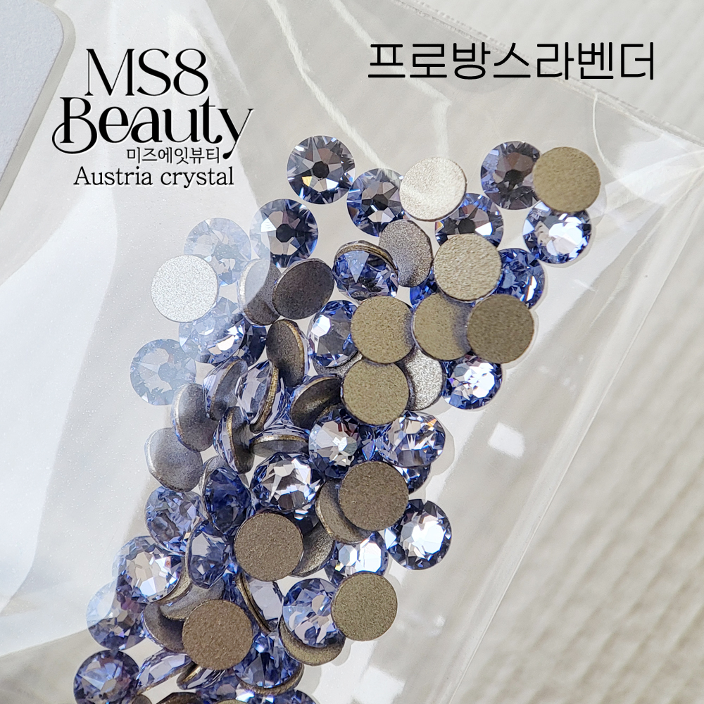 스와로브스키 2088 프로방스라벤더 원형 플랫백 평스톤 크리스탈 스와 스톤 ss16 - 상품 이미지
