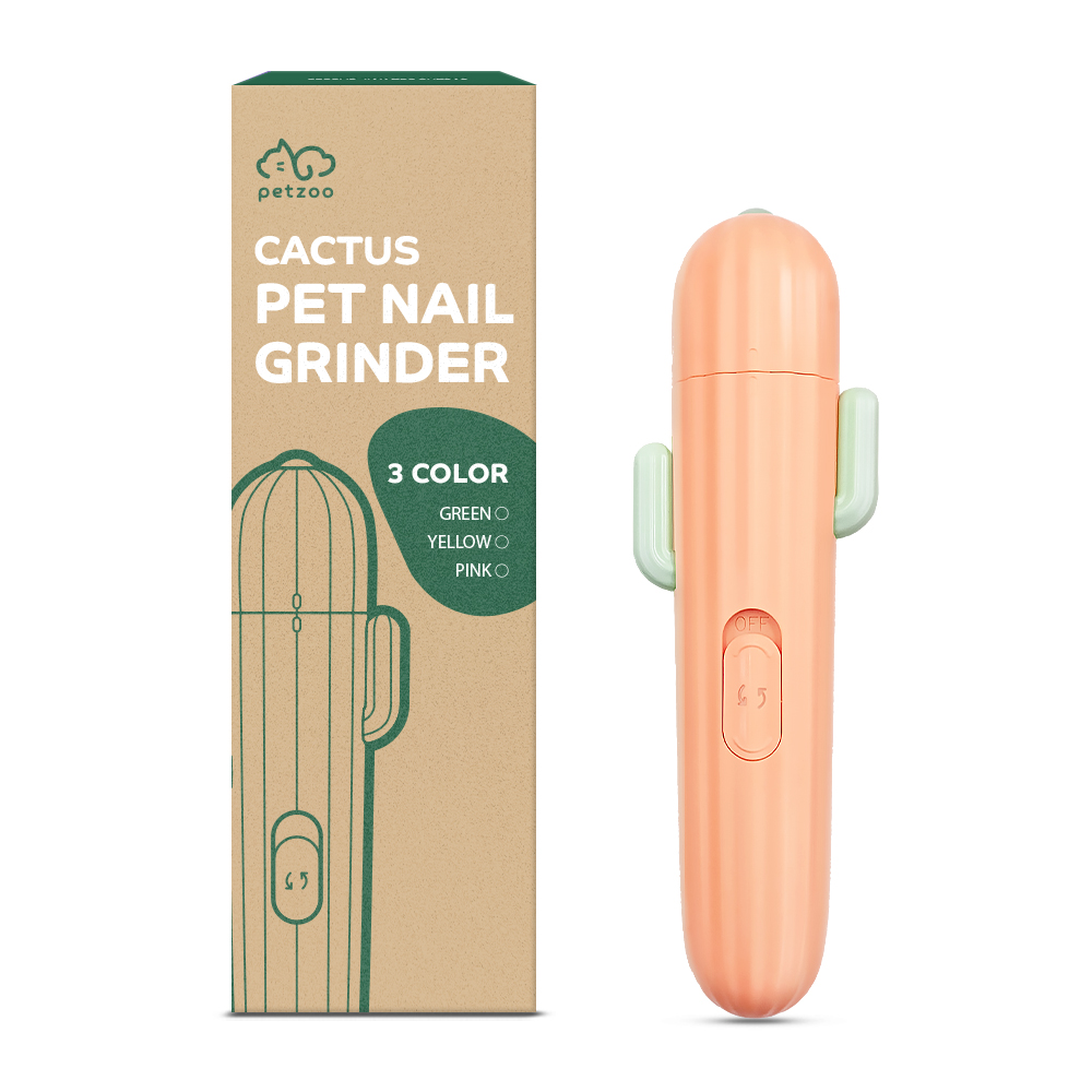 펫쭈 선인장 LED 발톱갈이 그라인더 강아지 고양이 다듬기 발톱깎이 케어