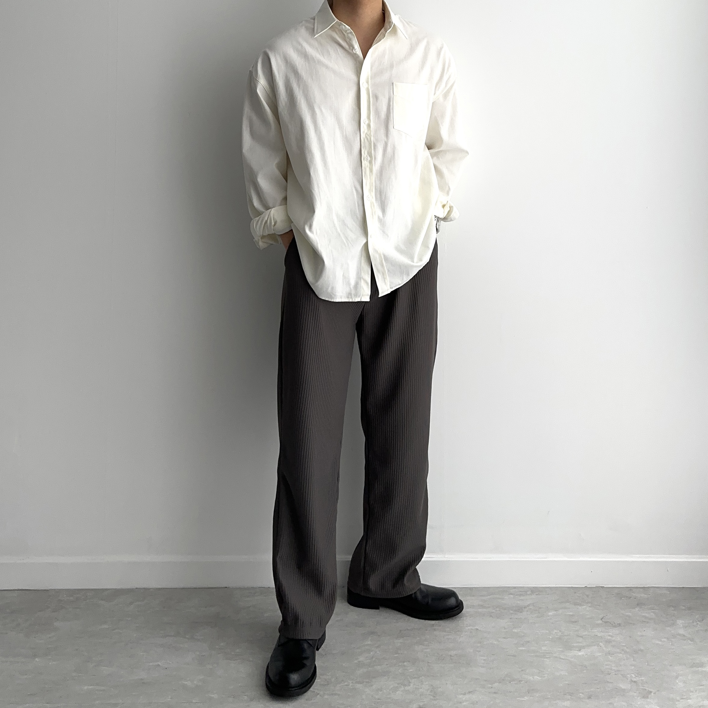 남자플리츠팬츠 남자주름바지 구김없는바지 - 상세 이미지 5