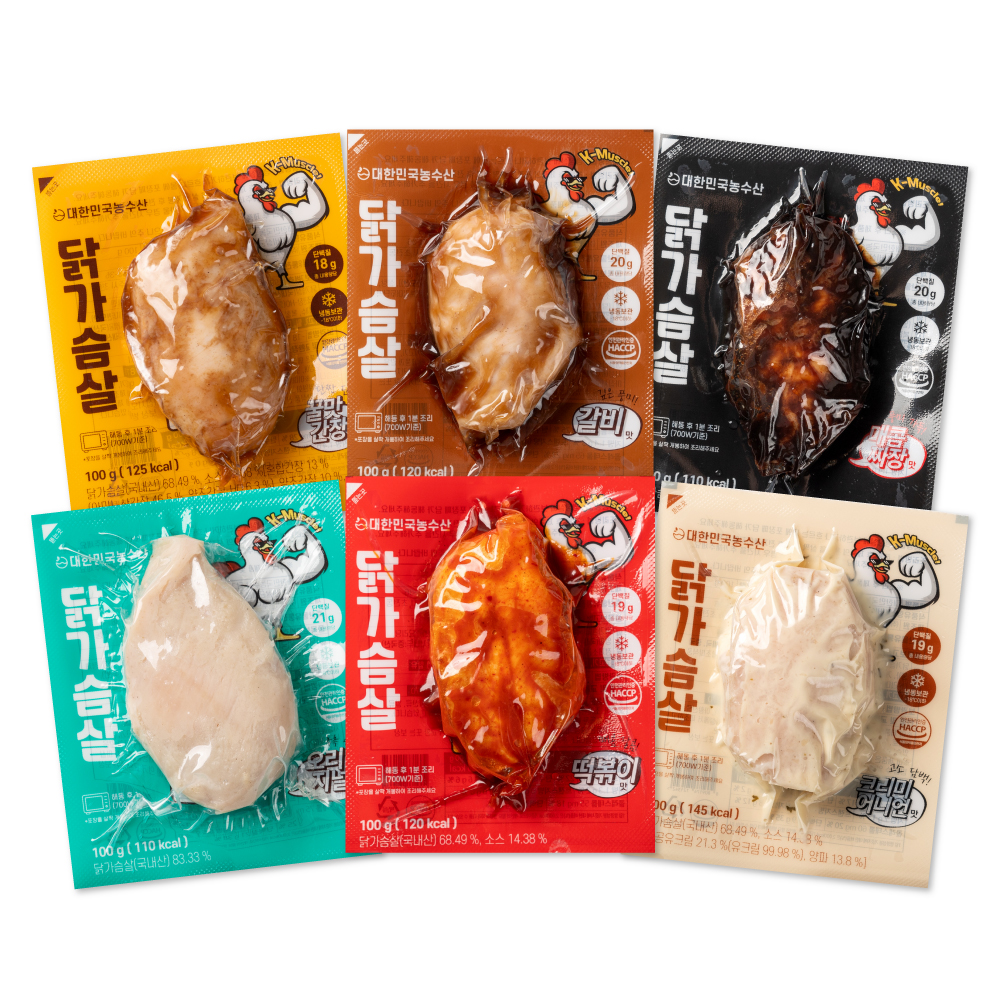 대한민국농수산 스팀 닭가슴살 6종 골라담기