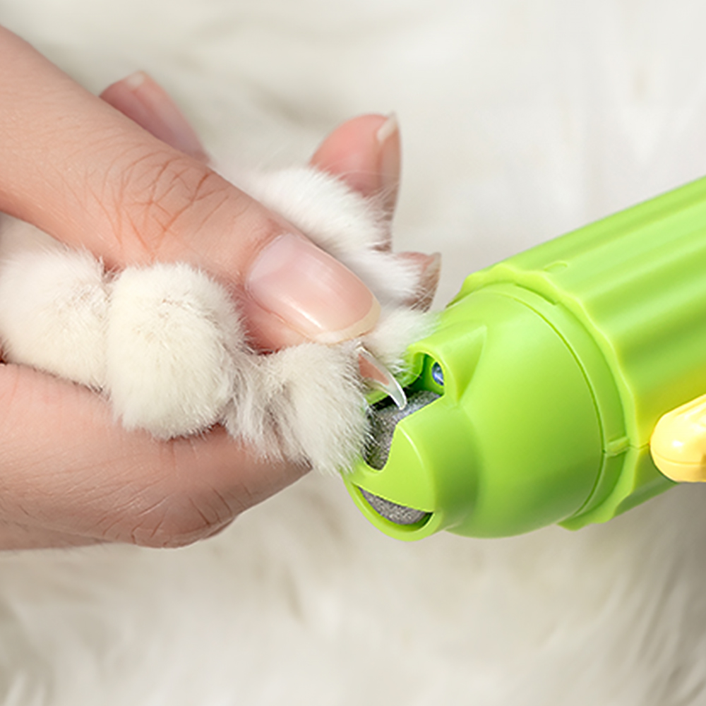 펫쭈 선인장 LED 발톱갈이 그라인더 강아지 고양이 다듬기 발톱깎이 케어