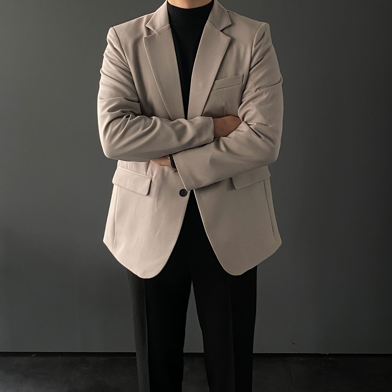 남자블레이저 오버핏블레이저 정장마이 - 상세 이미지 5