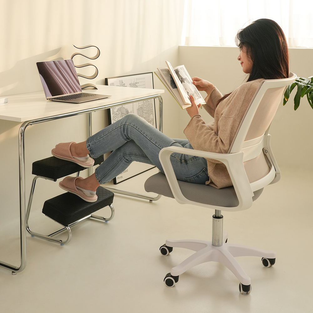 [다니카] 데일리 다용도 책상 사무실 다리거치대 의자 2단 발받침대