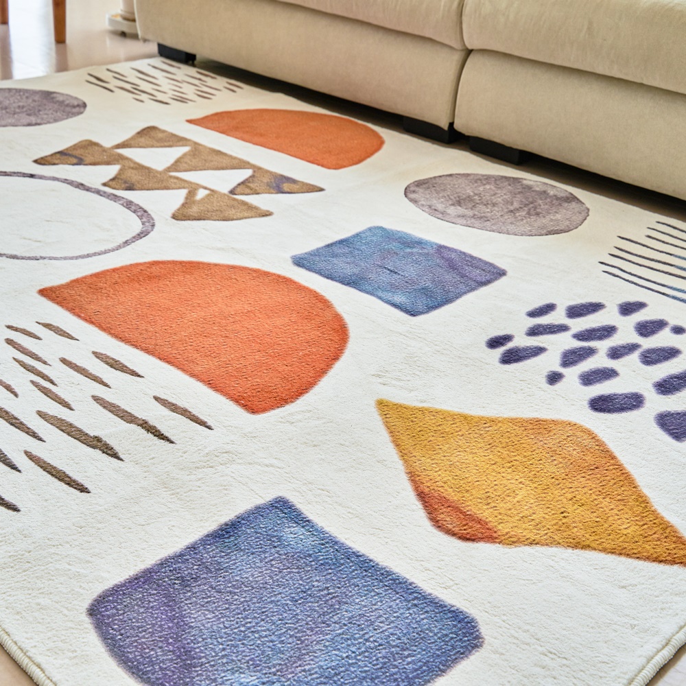 채우다공간 거실 단모 양털 모로칸 워셔블 러그 80x160