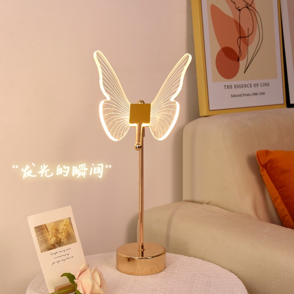 나비조명 안방 램프 침실 인테리어 거실 LED 장식 식탁조명 무드등 디자인 - 상세 이미지 2