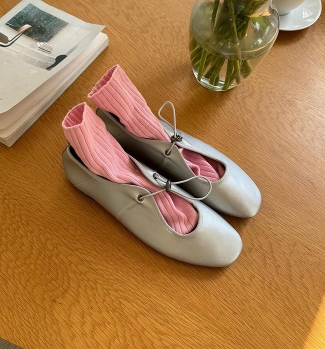 가죽 스트링 가벼운 피넛 플랫 슈즈 단화 로퍼 여성 구두