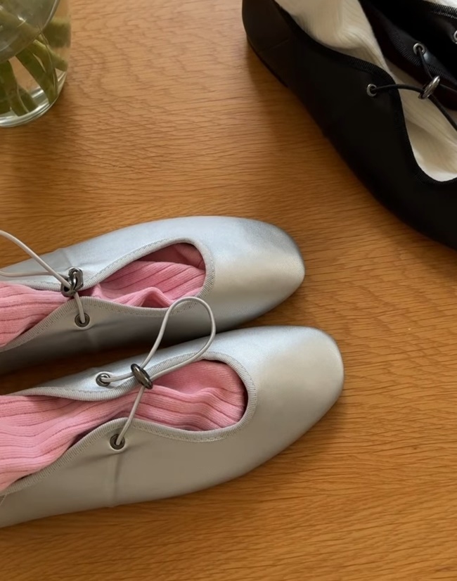 가죽 스트링 가벼운 피넛 플랫 슈즈 단화 로퍼 여성 구두