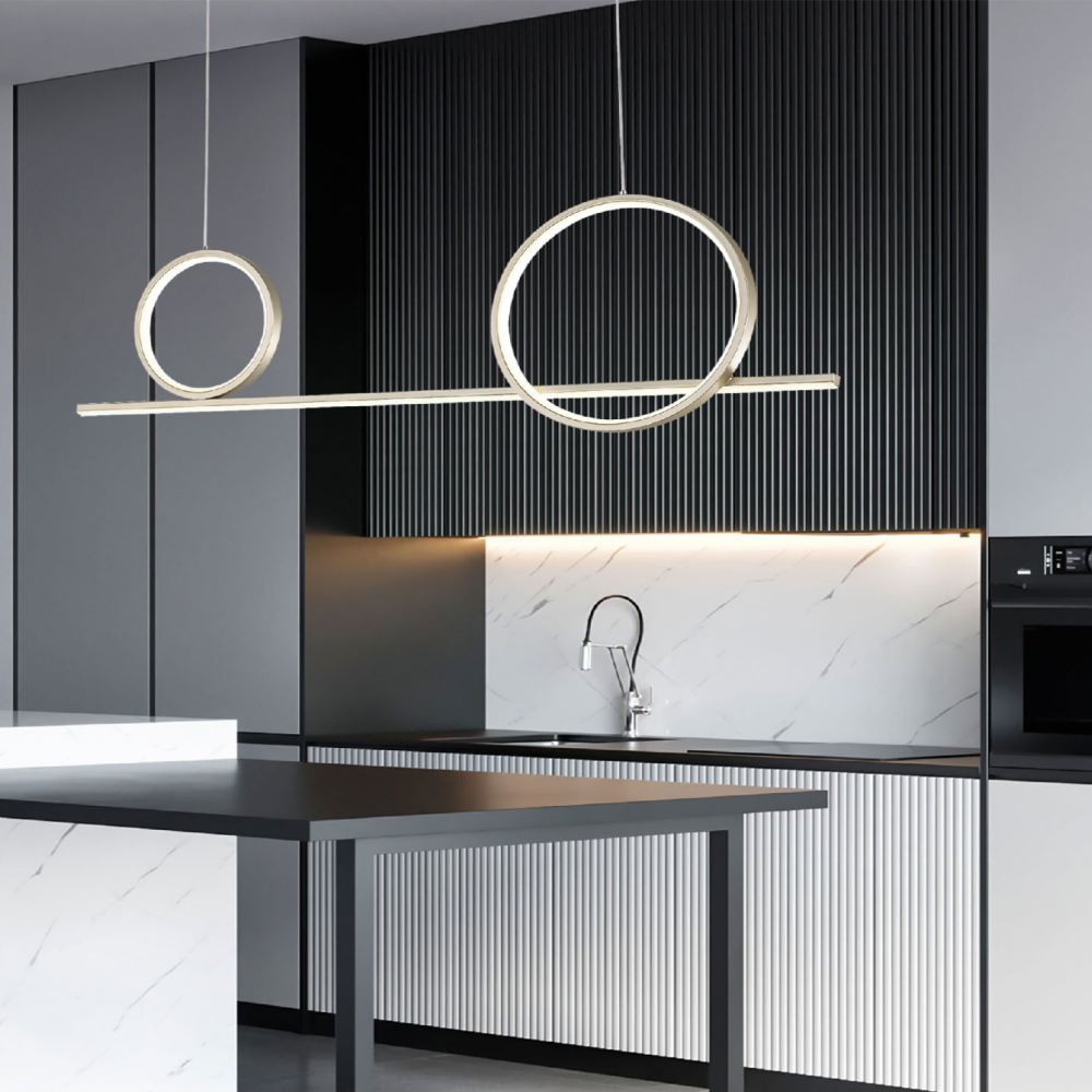 무료+당일발송/KC인증 6인용식탁등 LED 40W 펜던트 주방 식탁등 골드