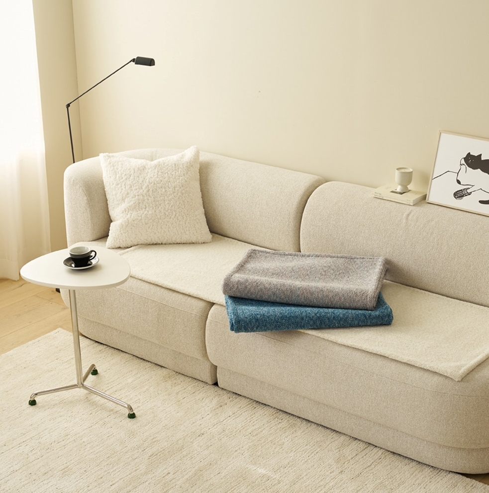 국산 쇼파패드 기본형 소파 매트 마카롱투톤믹스 60x120