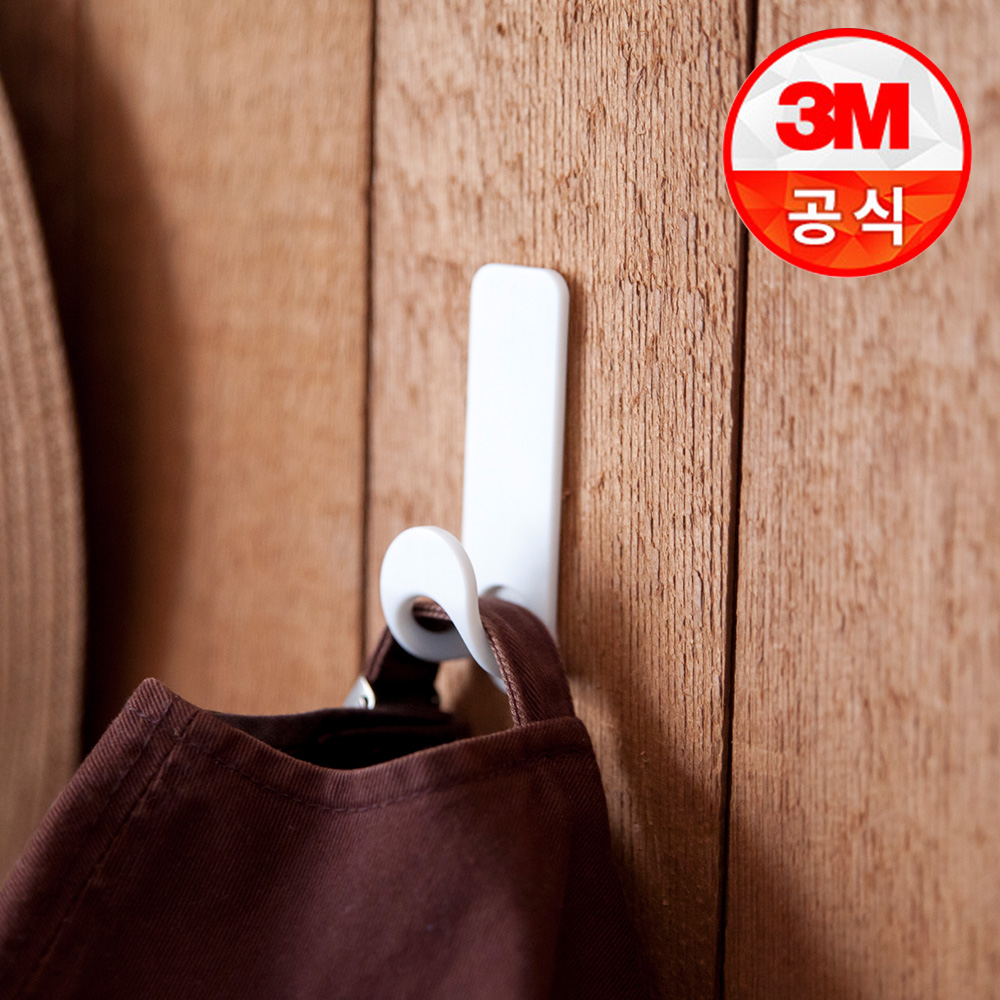 3M 코맨드 무타공 밀대걸이 막대걸레 훅 1입 봉 청소도구걸이 - 상세 이미지 4