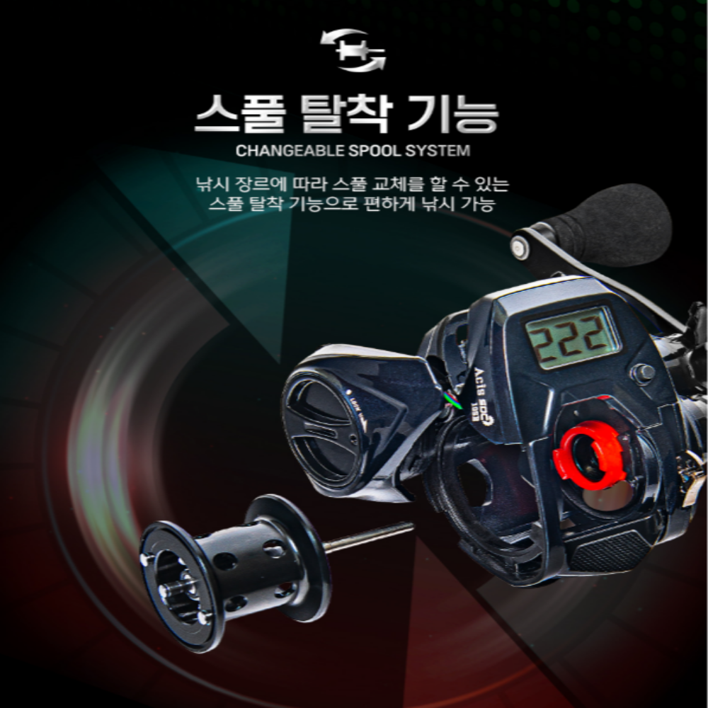 아울렛낚시 바낙스 아키스 SDC 수심측정릴 수심체크 한치 갈치 텐빈 쭈꾸미 보조스풀 구성 - 상세 이미지 5