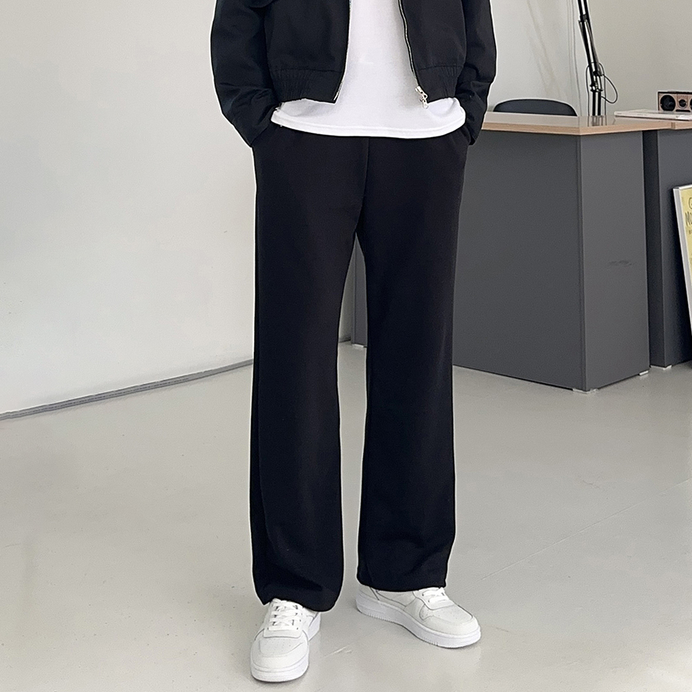 남자면바지 밴딩 트레이닝 팬츠 남자와이드팬츠 - 상세 이미지 3