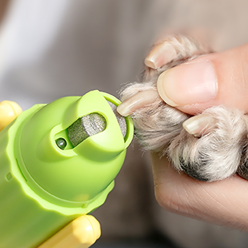 펫쭈 선인장 LED 발톱갈이 그라인더 강아지 고양이 다듬기 발톱깎이 케어