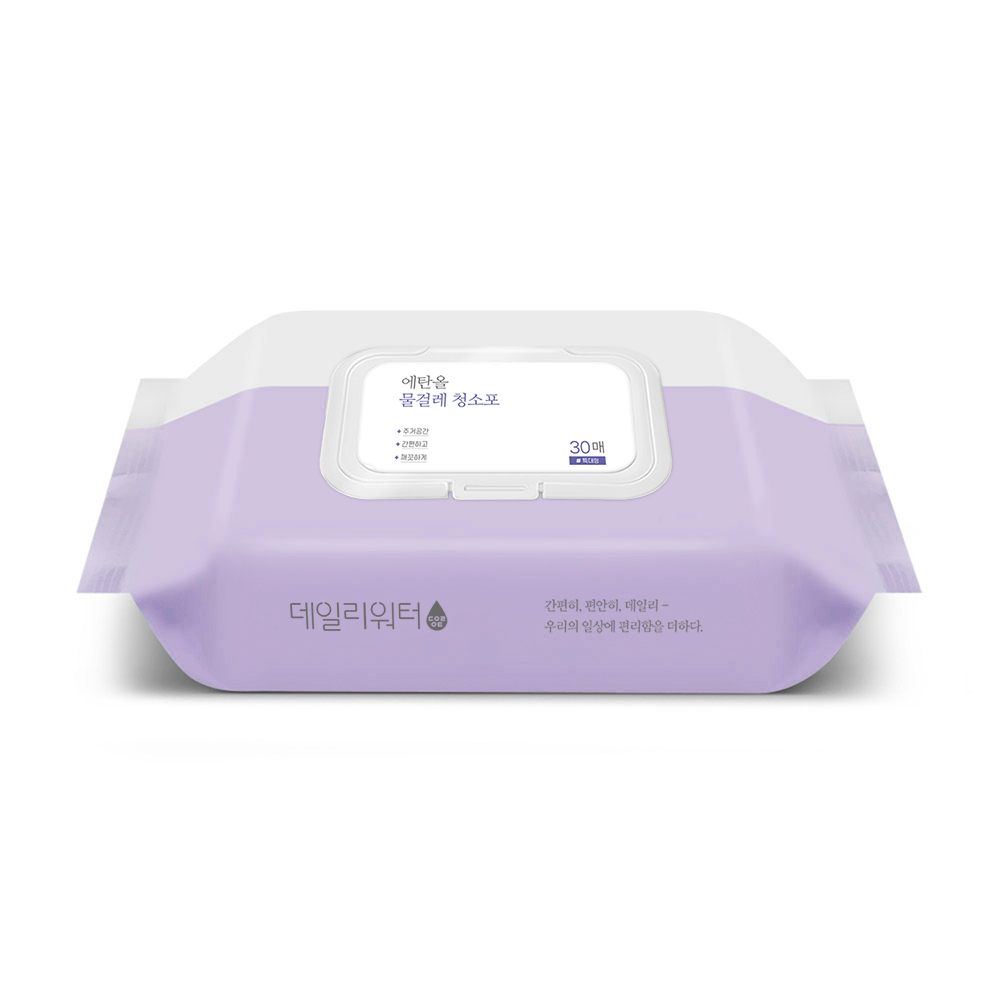 에탄올 물걸레청소포 특대형 6팩(180매) 인덕션클리너 세정티슈 병원용품 살균 청소
