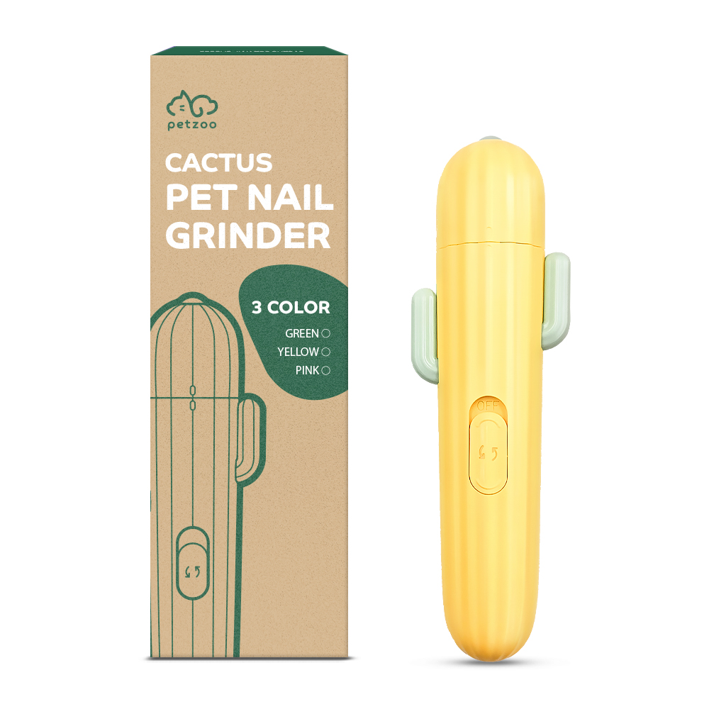 펫쭈 선인장 LED 발톱갈이 그라인더 강아지 고양이 다듬기 발톱깎이 케어