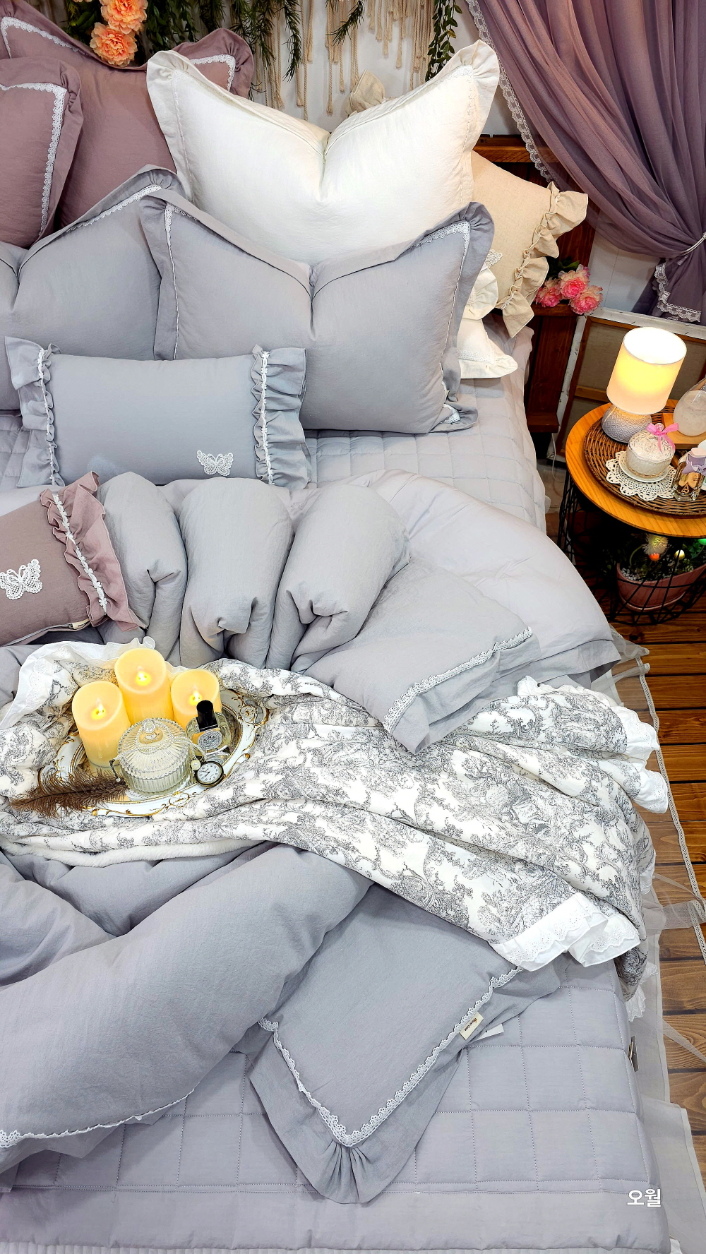신혼 호텔이불 호텔침구 라지킹침구세트 침구류 린넨코튼 모달