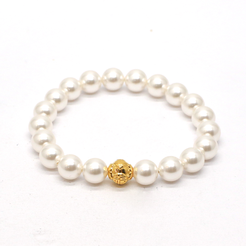 24k 행운복 8mm 스왈 진주 팔찌 OPPB0905