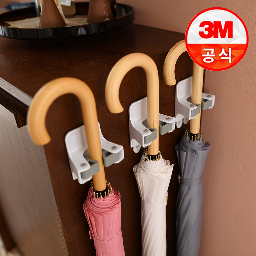 3M 코맨드 무타공 밀대걸이 막대걸레 훅 1입 봉 청소도구걸이 - 상세 이미지 2