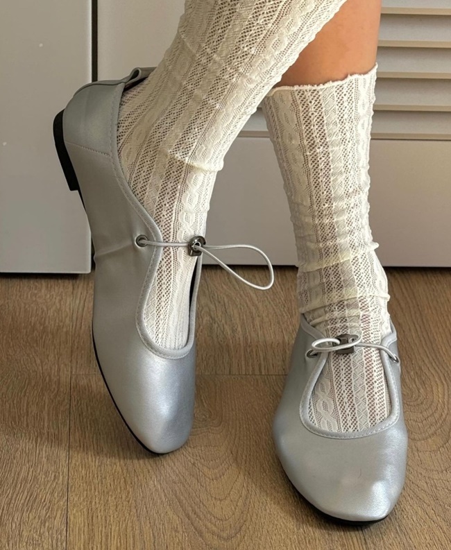 가죽 스트링 가벼운 피넛 플랫 슈즈 단화 로퍼 여성 구두