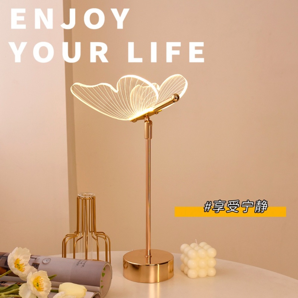 나비조명 안방 램프 침실 인테리어 거실 LED 장식 식탁조명 무드등 디자인 - 상세 이미지 3