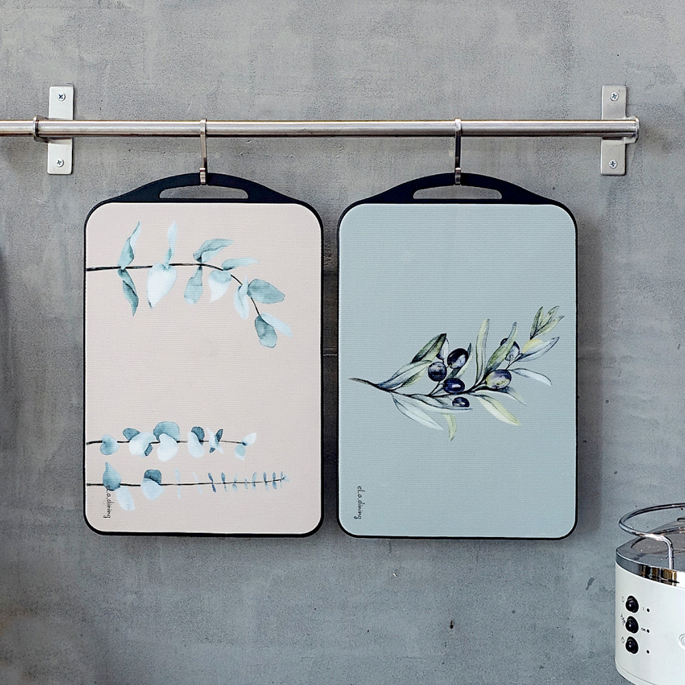 엘라다이닝 TPU 양면 아트도마 유칼립올리브 M