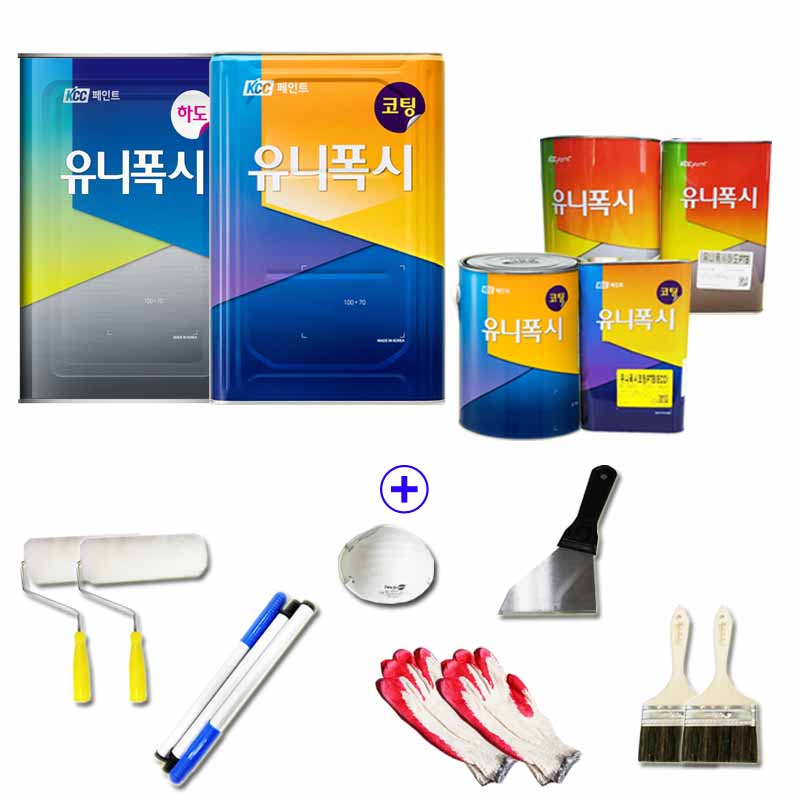 KCC 유니폭시 에폭시 바닥재 5평형 세트 1회도장 회색 - 메인 이미지