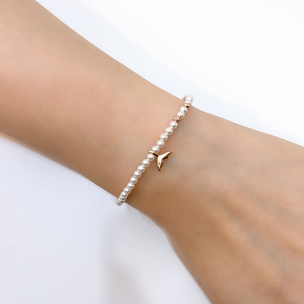 14k 고래꼬리 3mm 스왈 진주 팔찌 OPPB129 - 상세 이미지 3