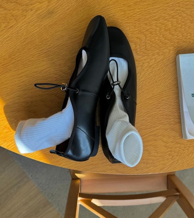 가죽 스트링 가벼운 피넛 플랫 슈즈 단화 로퍼 여성 구두