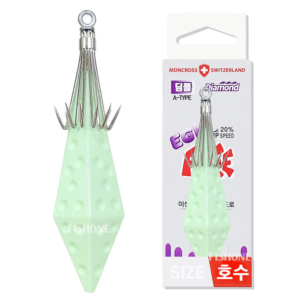 몽크로스 에기프리 A타입 다이아몬드 애자 갑오징어 쭈꾸미애자 봉돌