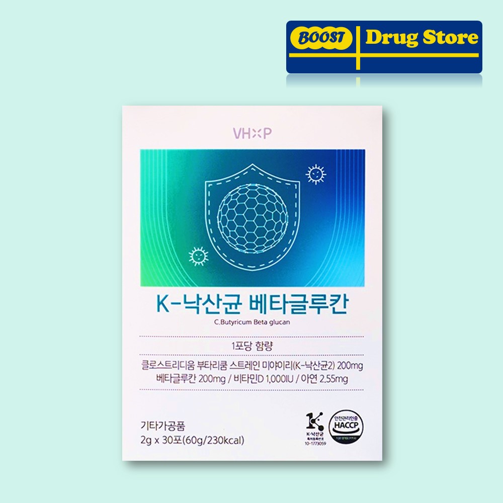 K 낙산균 베타글루칸 면역 아연 함유 이뮨케어 프로바이오틱스 유산균 30포, 1개 - 상품 이미지