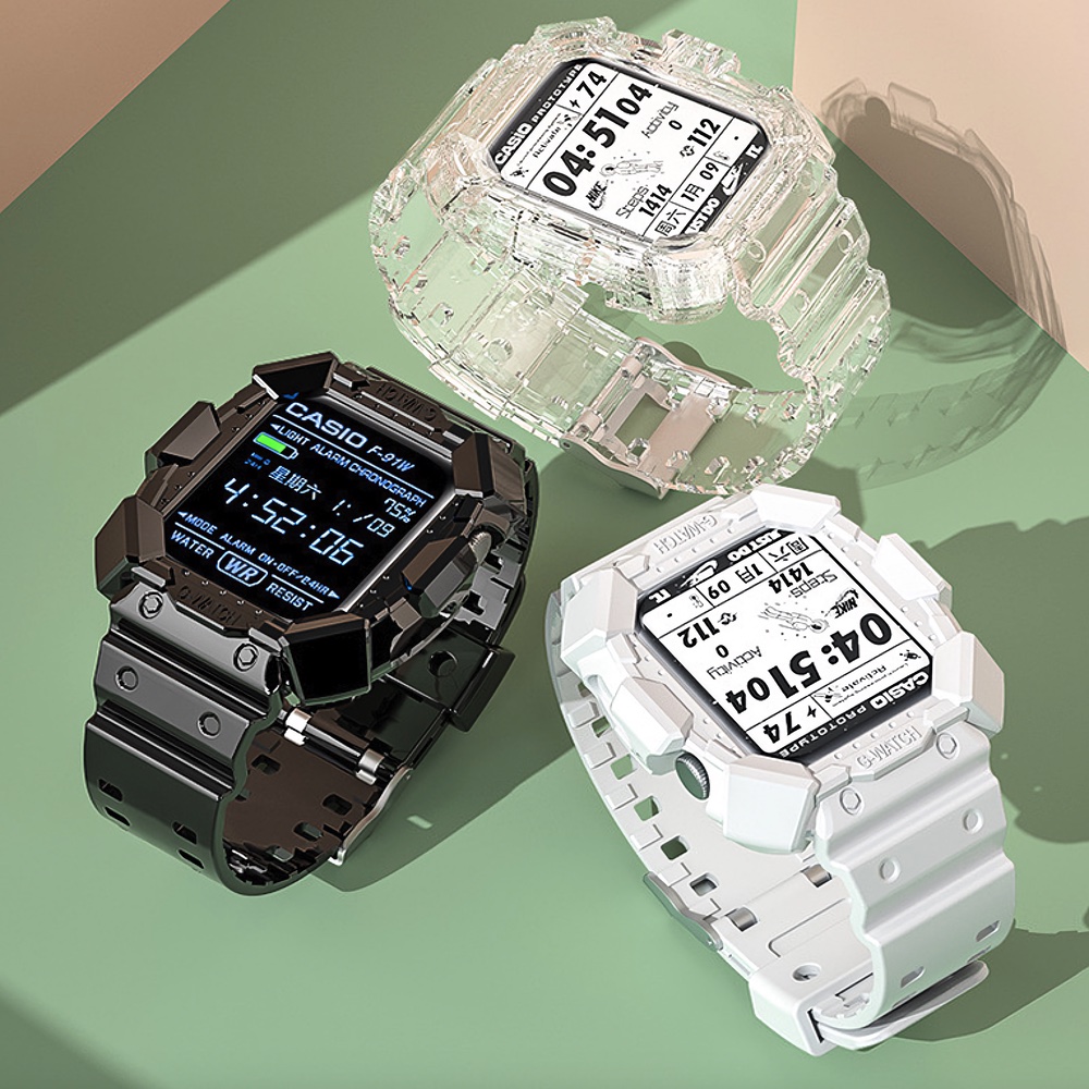 애플워치10 일체형 스트랩 애플워치9 8 7 SE2 호환 실리콘 밴드