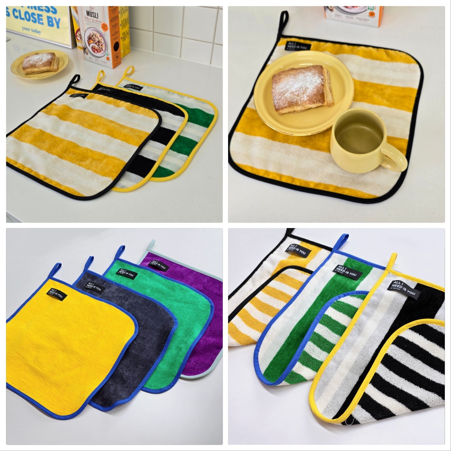 핸드타월 어린이집 수건 고리수건 주방타월