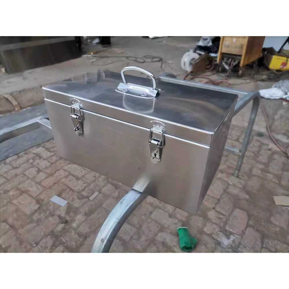 포터 적재함 공구함 박스 적재함 도구 스텐 박스 60x40x30cmx1.5 스텐 + 잠금장치 - 상품 이미지