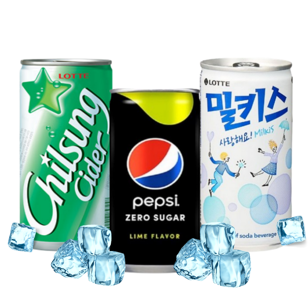 펩시제로 라임12캔+칠성사이다 12캔+밀키스 6캔 190ml 총30캔 미니 캔음료 음료수