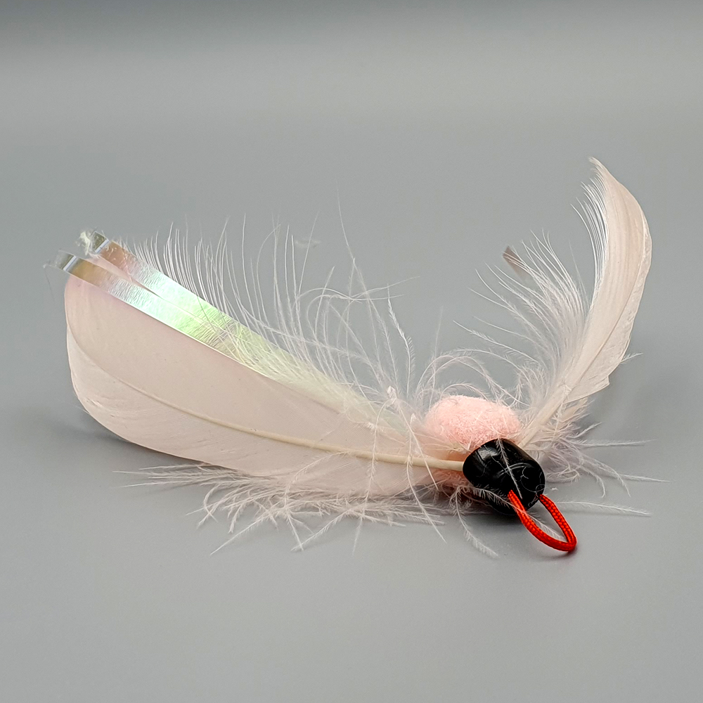 ABIBI'S GOMULSANG 수제 고양이 리필 장난감 천연 깃털 폼폼이 레인보우 필름 핑크 스니치 이미지 3